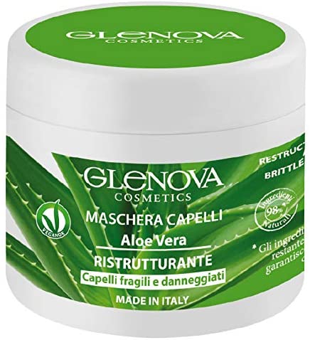 Glenova Maschera Capelli Ristrutturante Aloe Vera & Muschio Bianco