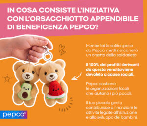 IN COSA CONSISTE L’INIZIATIVA CON L’ORSACCHIOTTO APPENDIBILE DI BENEFICENZA PEPCO?