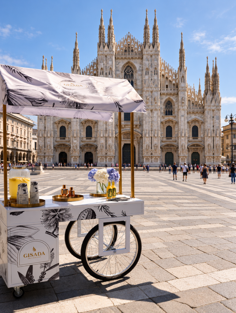 L'esclusivo "experience cart" di Gisada. Photo courtesy: ZED_COMM per Gisada