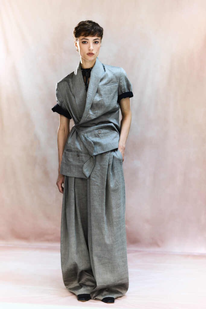 Un look della collezione Primavera/Estate 2027 di Malloni. Photo courtesy: Guitar