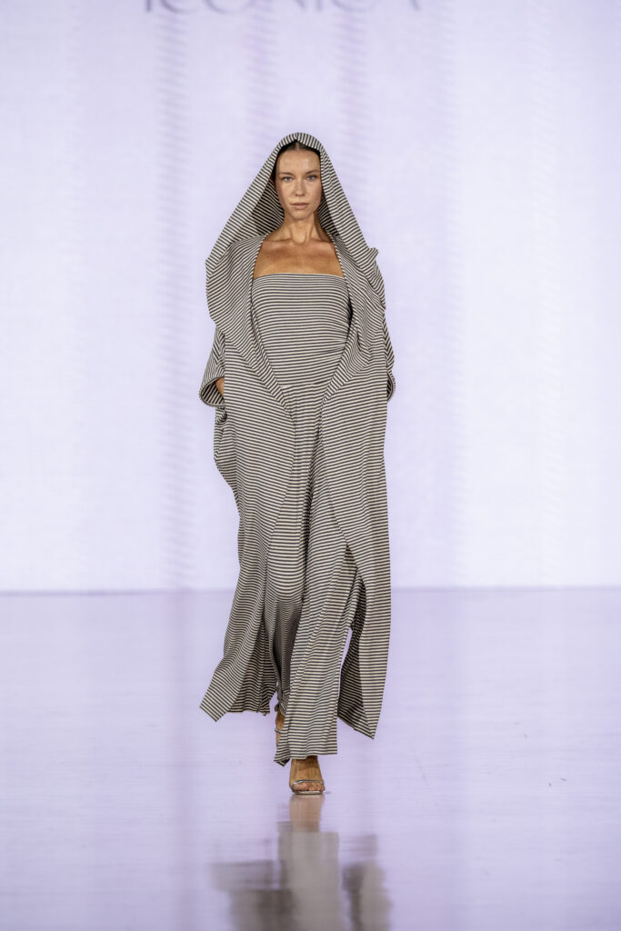 Un look della xollezione PE 2027 di Martino Midali. Photo courtesy: Guitar