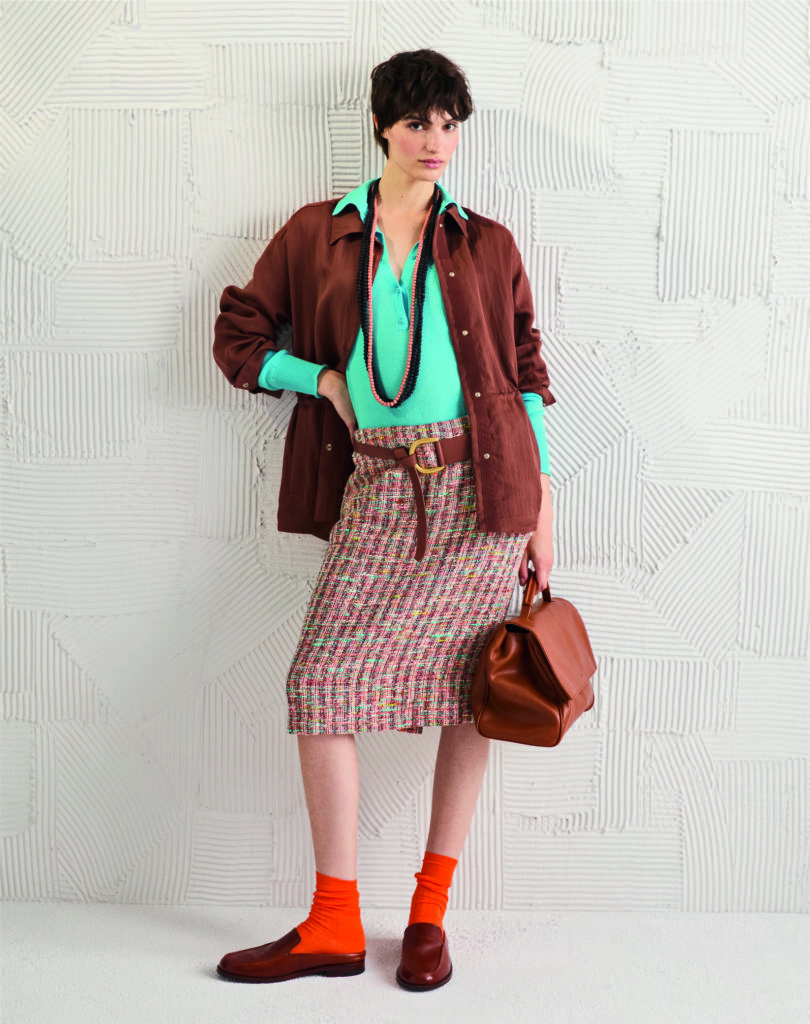 Un look della collezione Niū SS 2027. Photo courtesy: e plus e Studio per Niū